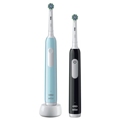 foto del prodotto oral b pro 1 pro1crsduo spazzolino elettrico adulto spazzolino rotante oscillante nero, turchese, bianco