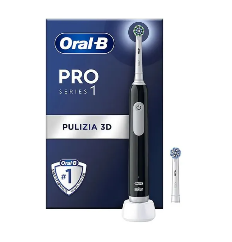 foto del prodotto oral-b pro series 1 spazzolino elettrico nero + 1 testina di ricambio