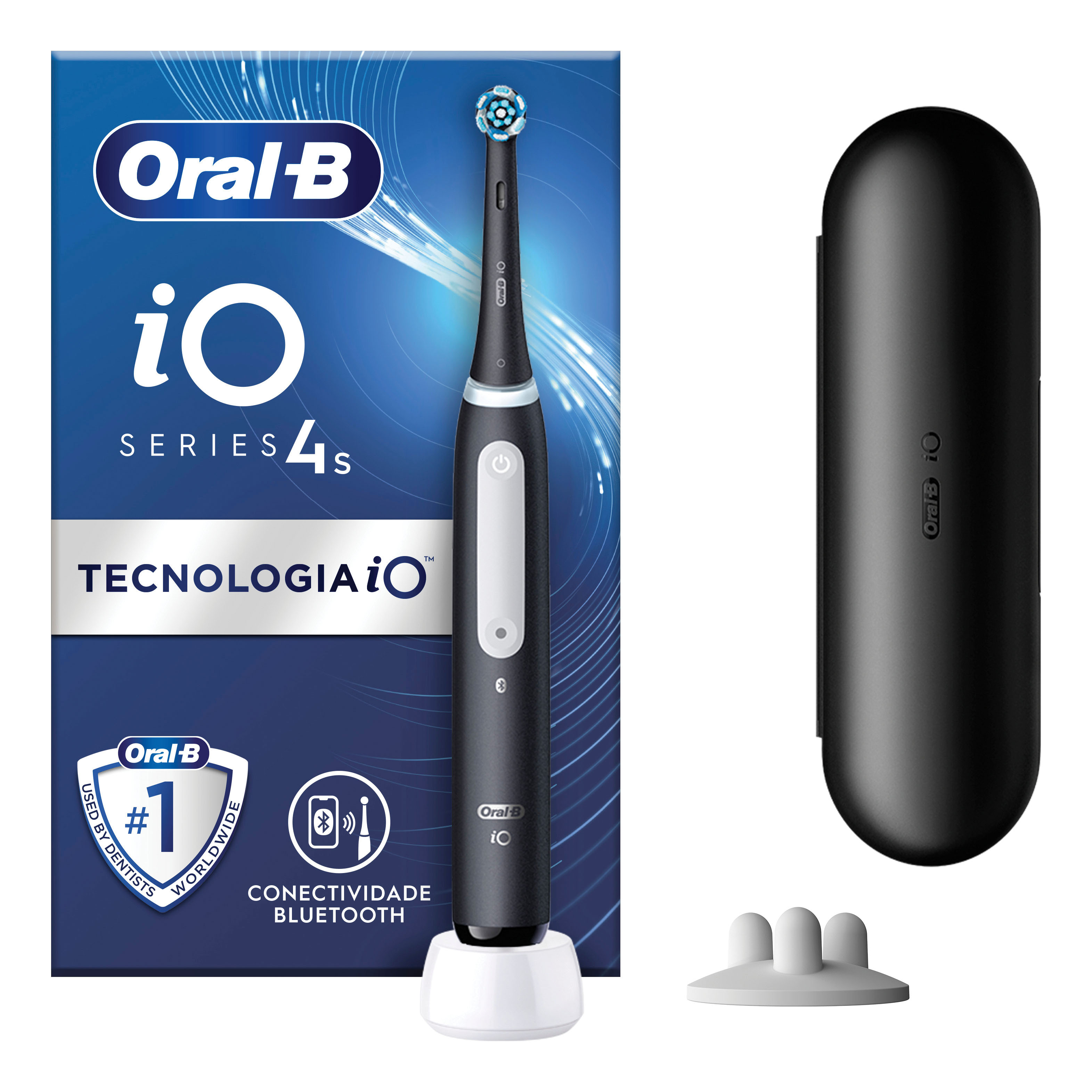 foto del prodotto oralb io 4 nero spazzolino elettrico travel case porta refill
