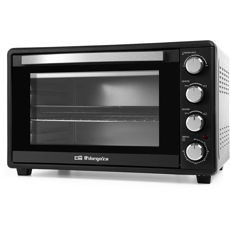 foto del prodotto orbegozo ho 455 forno elettrico da tavolo, capacit 45 l, timer, calore superiore e inferiore, 2000 w