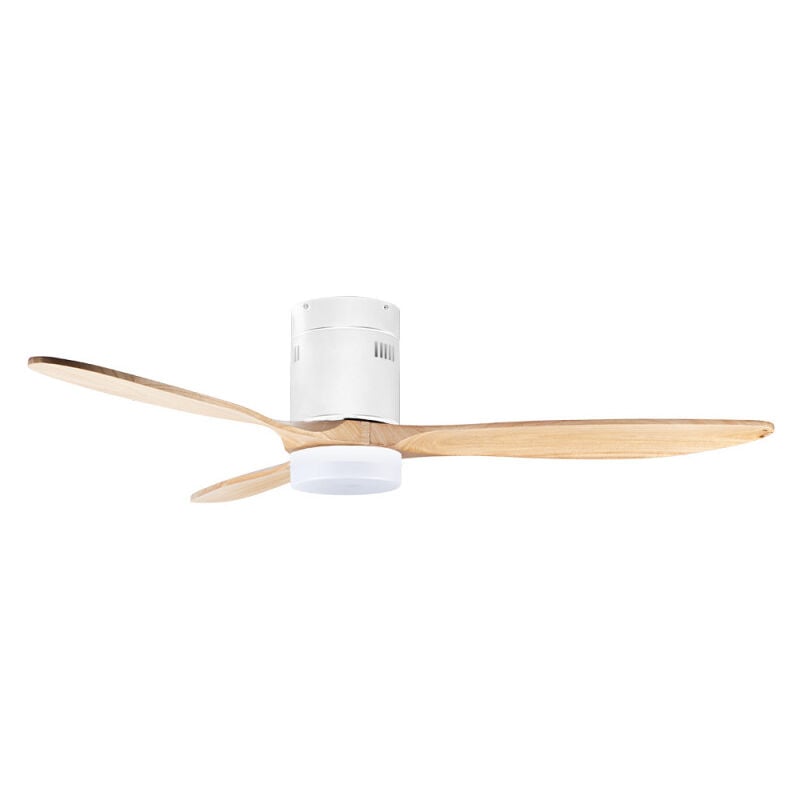 foto del prodotto orbegozo ventilatore da soffitto con luce led orgebozo telecomando silenzioso 3 pale in legno da 132 cm modalit inverno estate