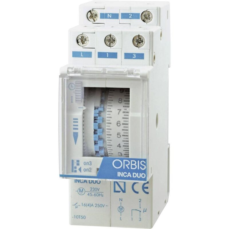 foto del prodotto orbis zeitschalttechnik ob330132 temporizzatore per guida din inca duo d 230 v ac