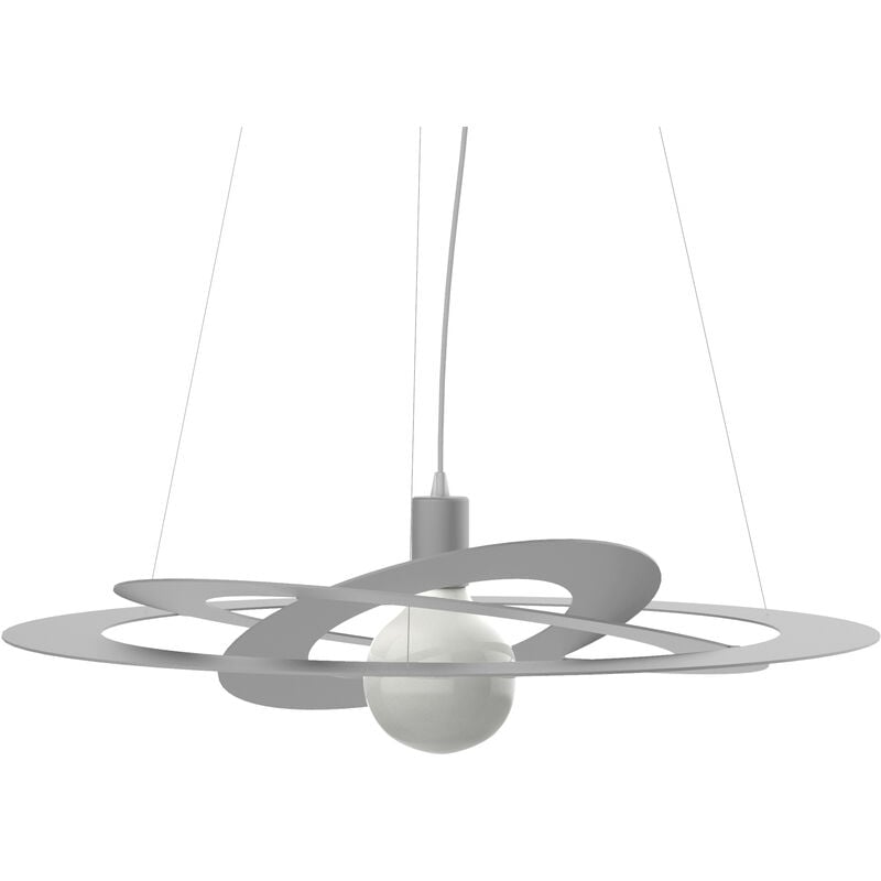 foto del prodotto orbital sospensione, 1x e27, max 42w, metallo, grigio, d.60cm lumicom