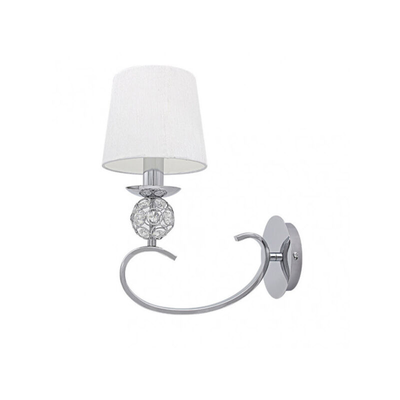 foto del prodotto ordo ez lampada da parete 1xe14 cromo bianco paralume 34x15x25 cm