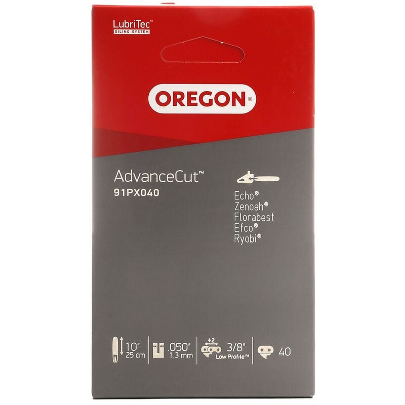 foto del prodotto oregon advancecut catena per motosega con asta di prolunga, passo 3 8, calibro 1,3 mm, 40 maglie di trasmissione per barra da 25 cm. compatibile con