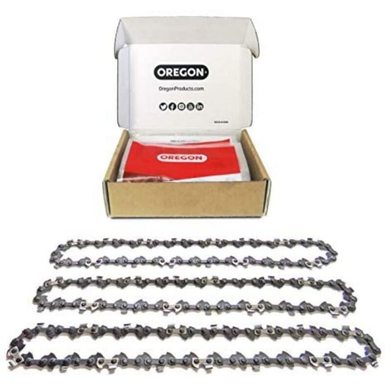 foto del prodotto oregon confezione da 3 catene per motosega telescopica 3 8 lp da 40 maglie di trasmissione, 1.3mm, adatte a barre da 25 cm, compatibili con black