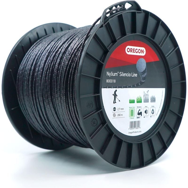 foto del prodotto oregon filo decespugliatore tondo ritorto nylium silencio nero 2.7mm 280m 800018