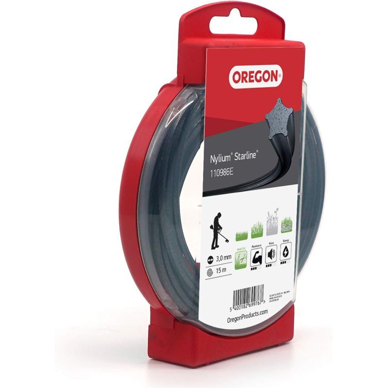 foto del prodotto oregon filo per decespugliatore a forma di stella con 5 bordi taglienti, in nylon professionale arricchito con particelle di alluminio, 3 mm 15