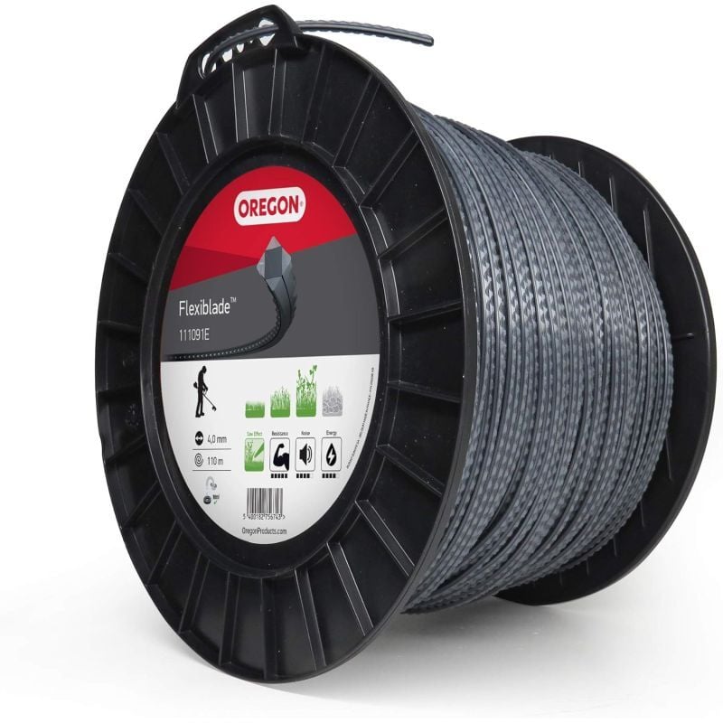 foto del prodotto oregon filo per decespugliatore lama flexi quadrata nero grigio 4.0mm 110m 111091e