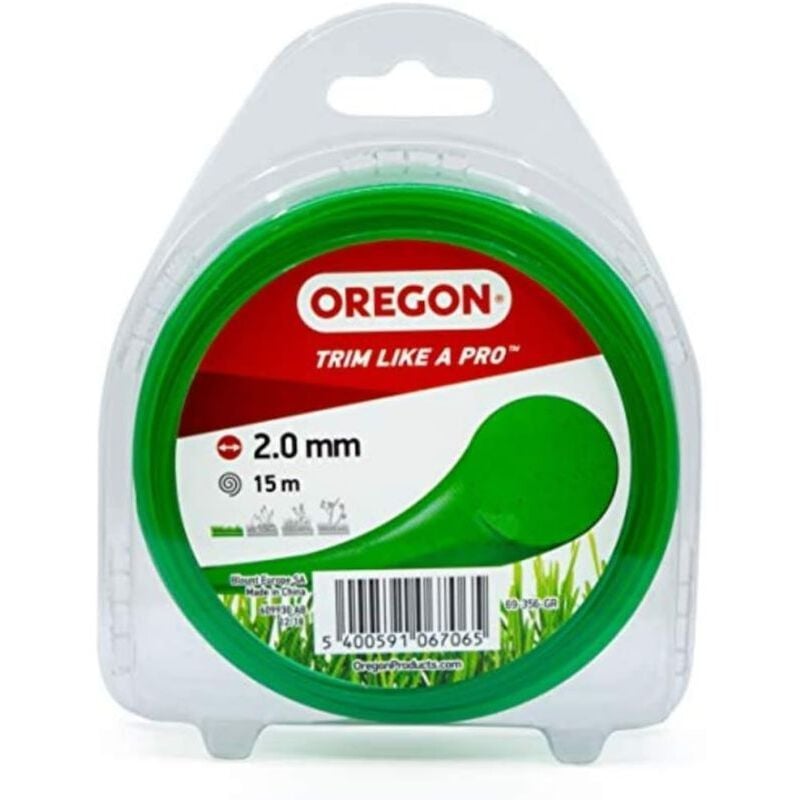foto del prodotto oregon filo per decespugliatore tondo in nylon resistente, adatto alla cura del prato ed a rimuovere erbacce e aiuole, compatibile con numerosi
