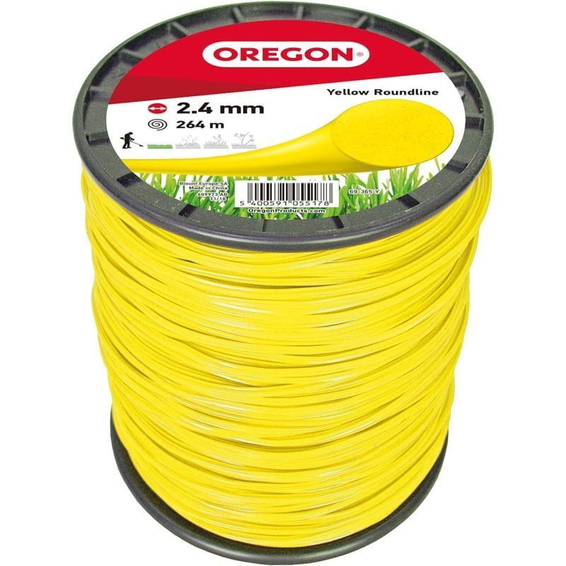 foto del prodotto oregon filo per decespugliatore tondo nylon giallo 2.4mm 264m 69 365 y