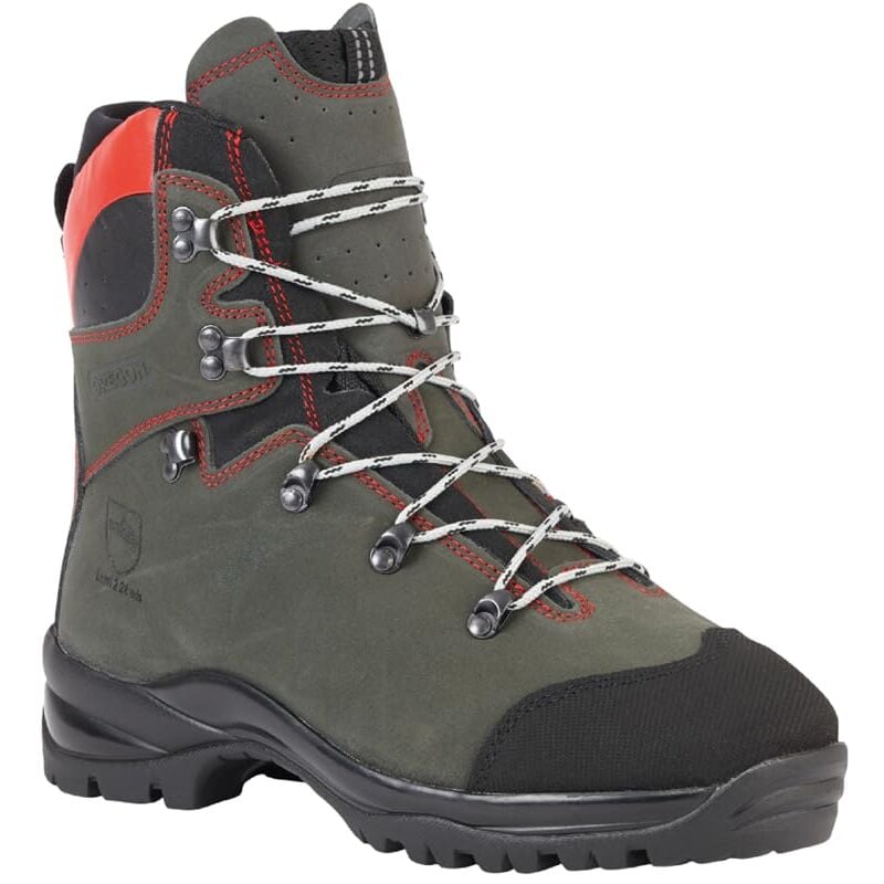foto del prodotto oregon fiordland stivali antiperforazione di classe 2 realizzati con pelle nabuk, sono resistenti all acqua, comodi e resistenti sia al freddo che