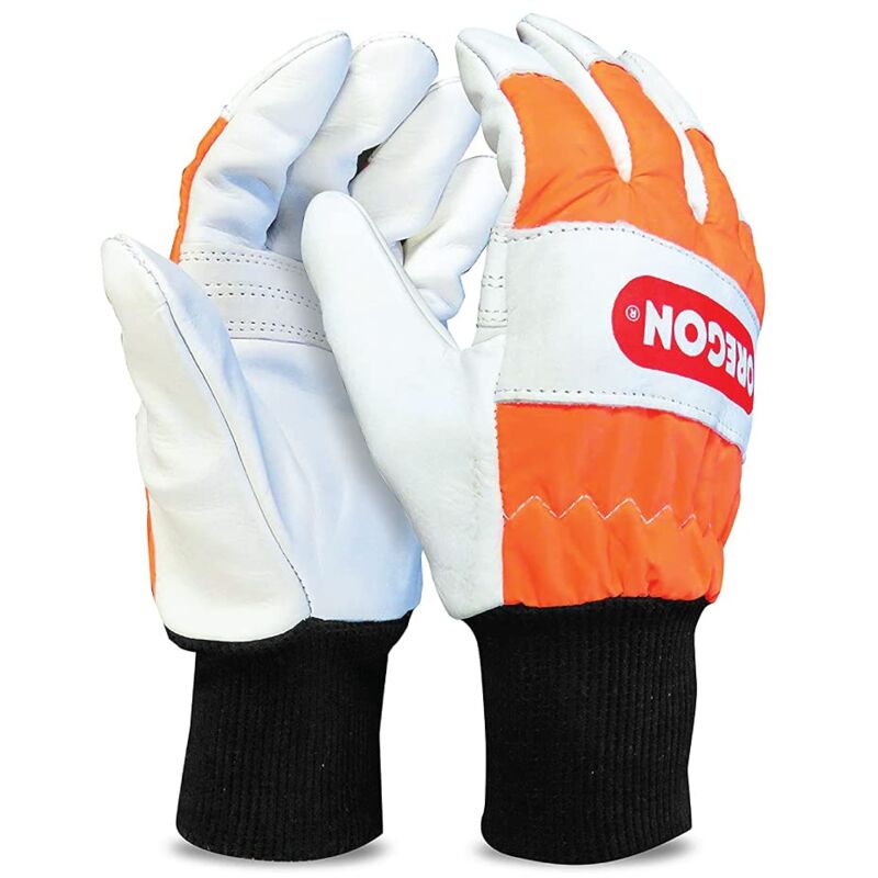 foto del prodotto oregon guanti protettivi multiuso per la mano sinistra, realizzati in pelle liscia, adatti per l utilizzo con motosega grandi taglia 10 