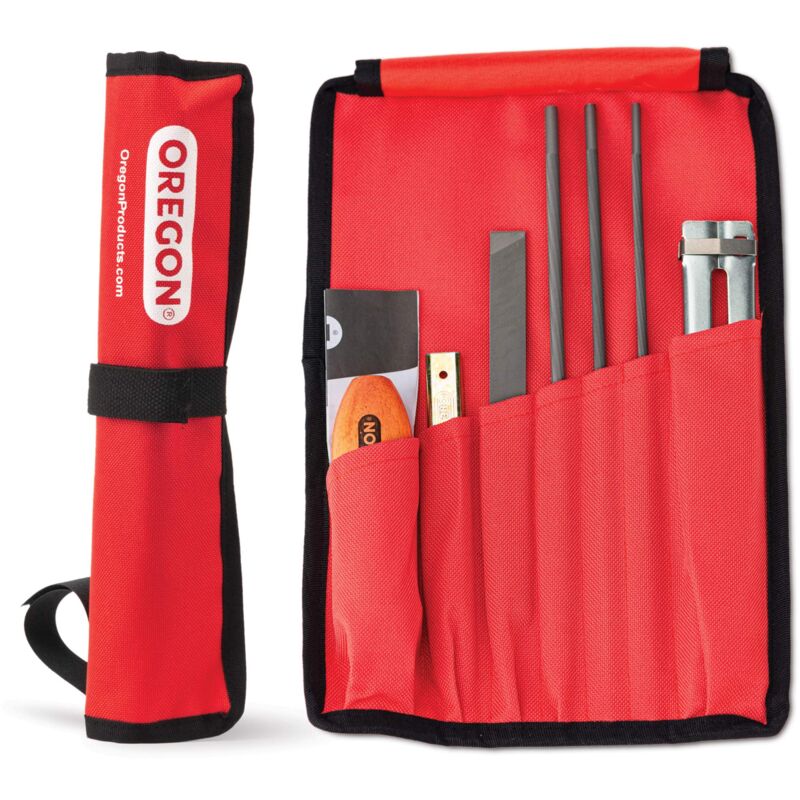 foto del prodotto oregon kit di affilatura universale per motosega, include lime tonde da 5 32 pollici, rosso nero, 5.08 x 27.43 x 5.08 cm 380 grammi