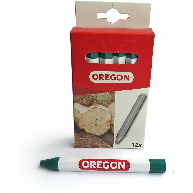 foto del prodotto oregon multi surface marking crayon confezione da 12 pastelli professionali con struttura antiscivolo a 6 lati, scrivono su legno, metallo,