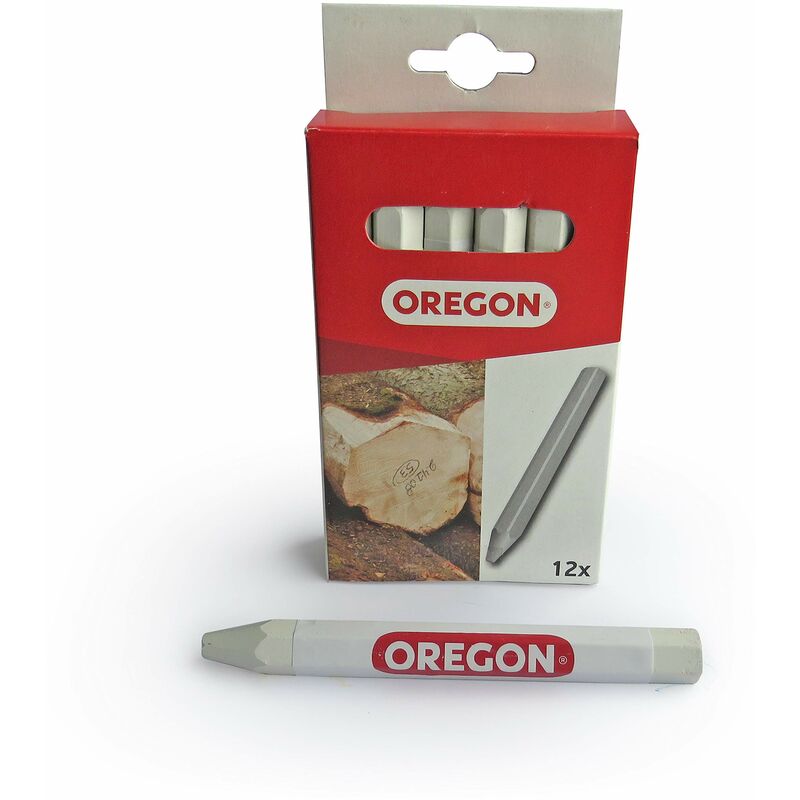 foto del prodotto oregon multi surface marking crayon confezione da 12 pastelli professionali con struttura antiscivolo a 6 lati, scrivono su legno, metallo,