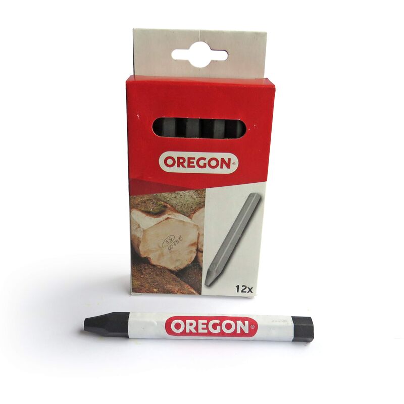 foto del prodotto oregon multi surface marking crayon confezione da 12 pastelli professionali con struttura antiscivolo a 6 lati, scrivono su legno, metallo,