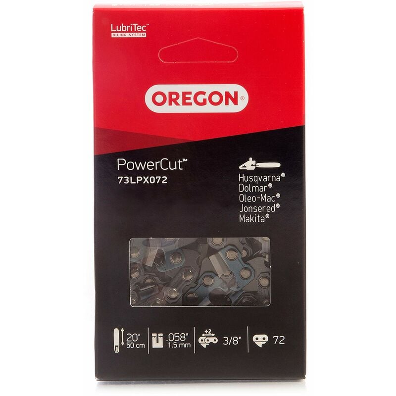 foto del prodotto oregon scientific oregon 73lpx powercut catena per motosega da 72 maglie di trasmissione, adatta a barre da 20 pollici 50 cm , compatibile con