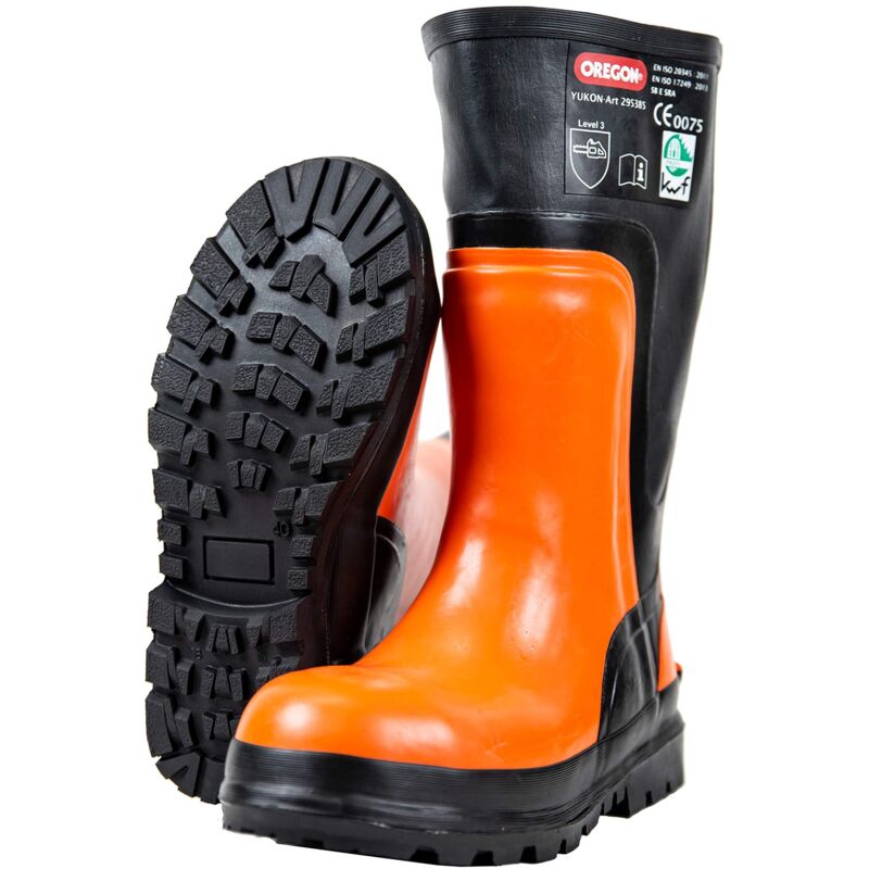 foto del prodotto oregon yukon stivali in gomma con puntale in acciaio per utilizzo con motosega, taglia 40