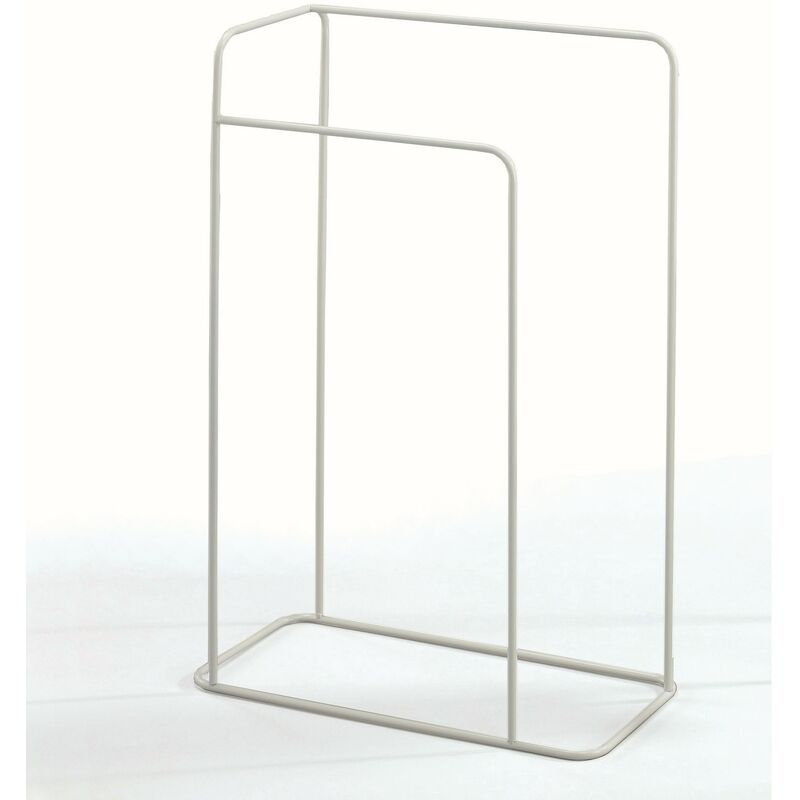 foto del prodotto oresteluchetta - colonna porta asciugamani in acciaio bianco cm. h.75xl.49xp.22