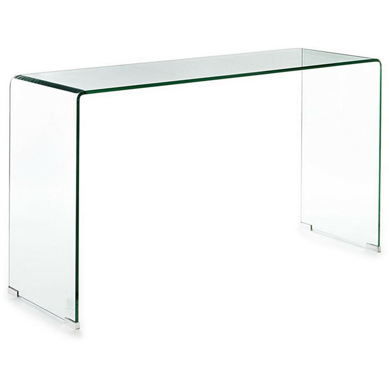 foto del prodotto oresteluchetta consolle in vetro curvato trasparente cm. h.70 x l.125 x p.40