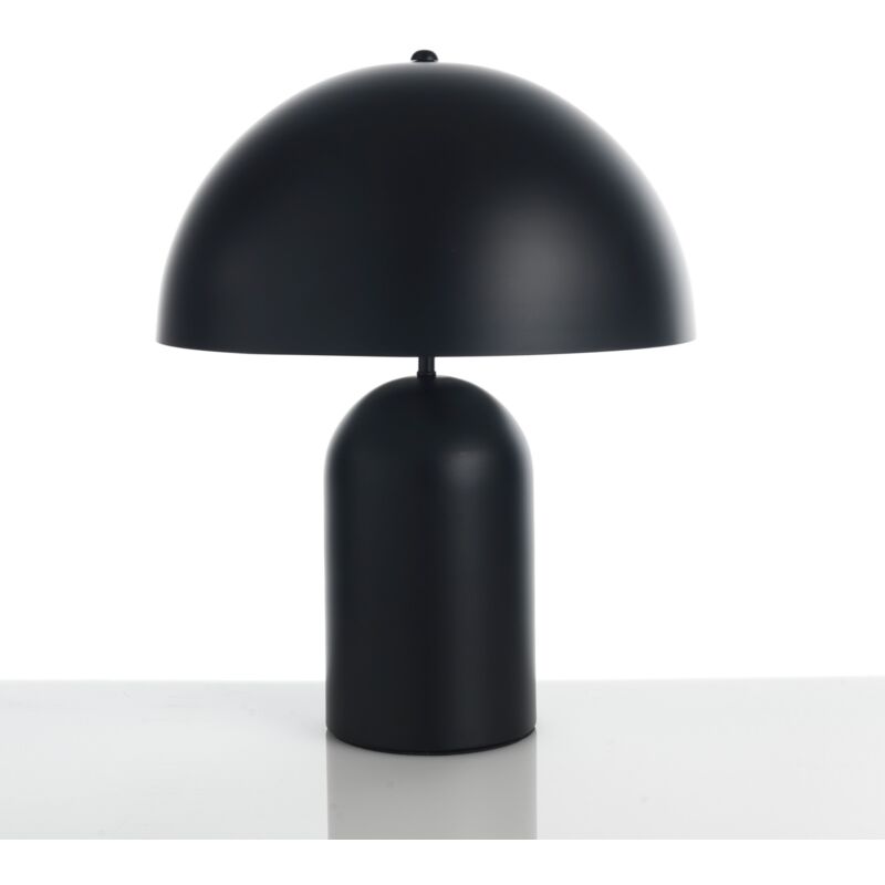foto del prodotto oresteluchetta lampada in acciaio verniciata nera cm. .38 cappello .15 base h.48
