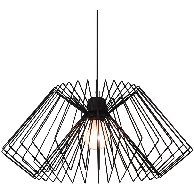 foto del prodotto oresteluchetta lampadario in metallo nero opaco cm. h25 50