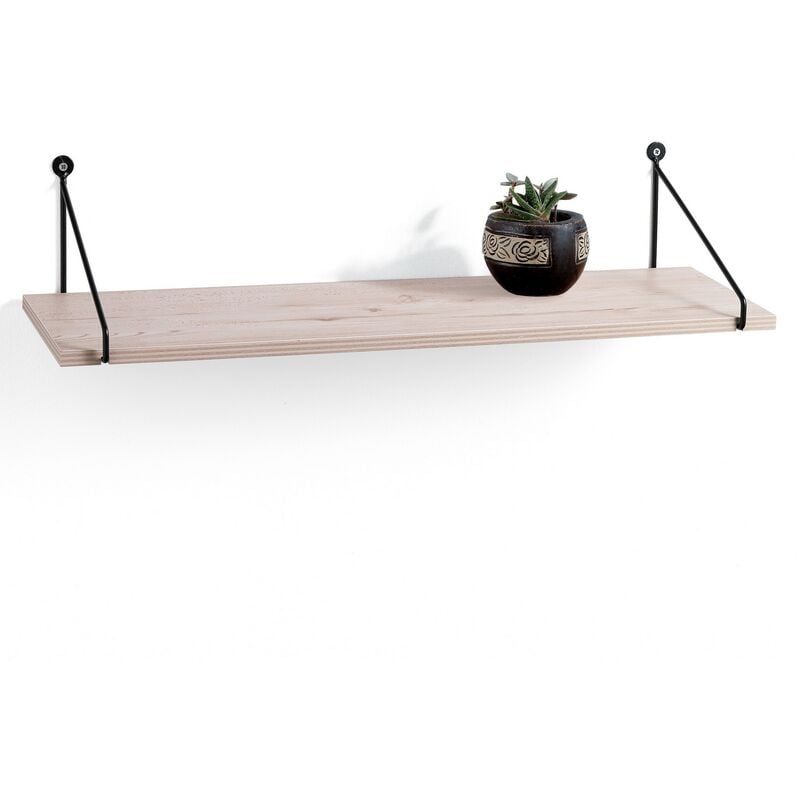 foto del prodotto oresteluchetta mensola da parete effetto legno finitura rovere cm. h.11 x l.60 x p.16