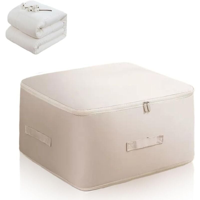 foto del prodotto organizer autocompressivo salvaspazio ultra, sacchetti per imballaggio compressivo, sacchetti per riporre vestiti, coperte sottovuoto beige, l