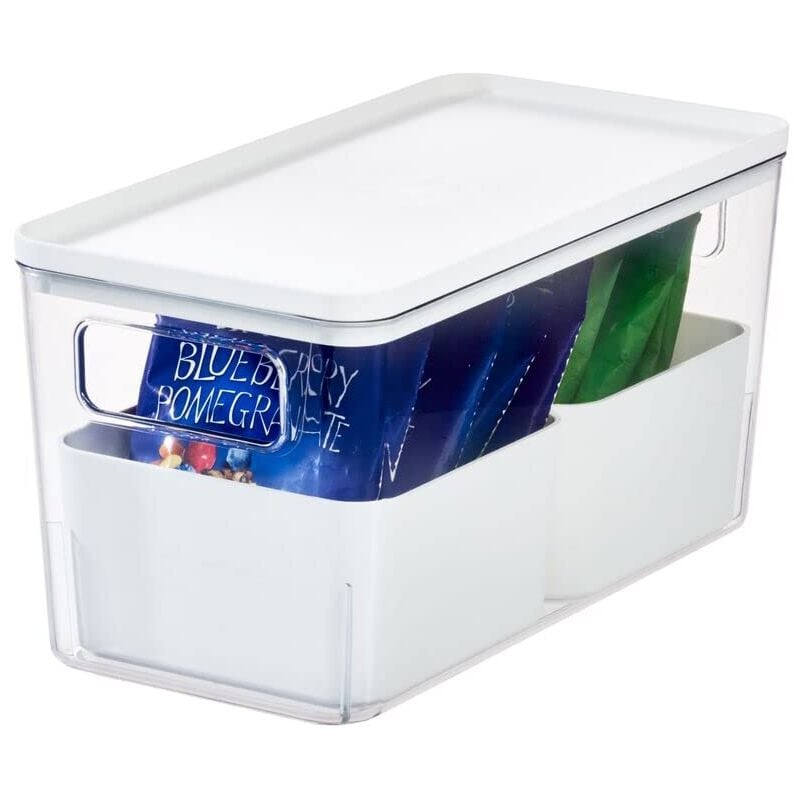 foto del prodotto organizer cassetti con 2 scomparti, organizer cucina dalla serie di rosanna pansino, organizer bagno in plastica riciclata con manici e coperchio,