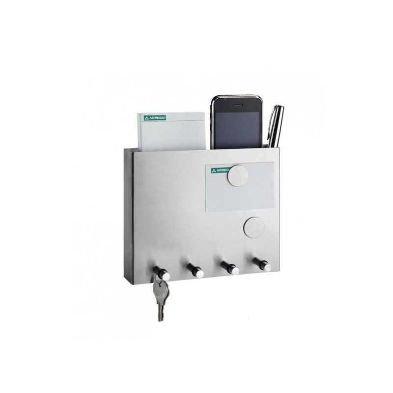 foto del prodotto organizer chiavi e documenti inacciaio inox 180x150x35 mm arregui