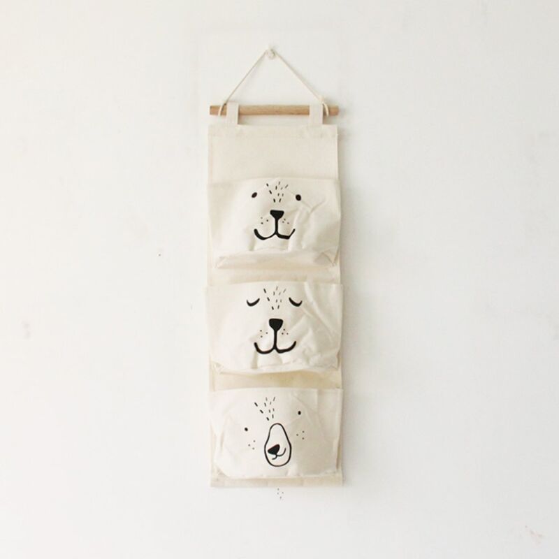 foto del prodotto organizer da appendere con 3 tasche, organizer da appendere, borsa portaoggetti da appendere per la cameretta dei bambini