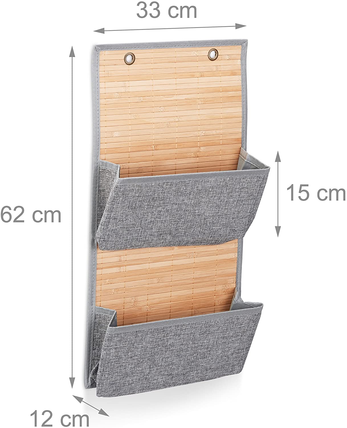 foto del prodotto organizer da parete e porta mobile accessorio bagno bamb e grigio 13 0001731