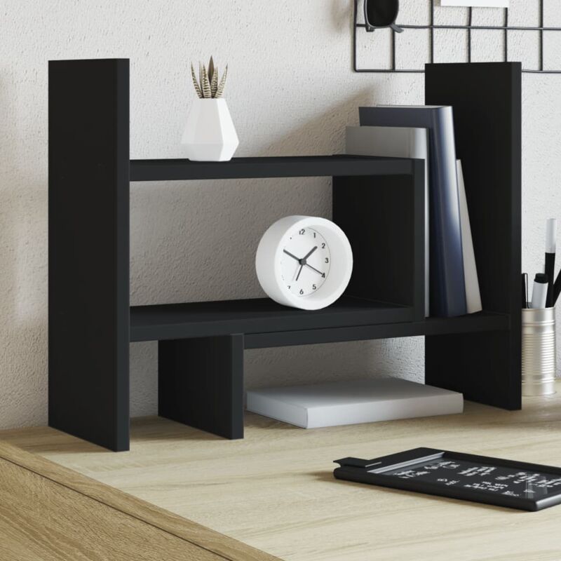 foto del prodotto organizer da scrivania nero 38,5x17x39 cm in legno multistrato vidaxl