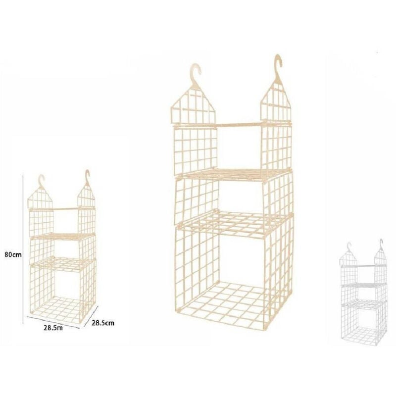foto del prodotto organizer per armadi 4 ripiani con ganci grucce salvaspazio 80 x 29 x 29cm 70945 trade shop traesio