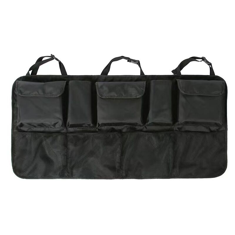 foto del prodotto organizer per bagagliaio auto con 9 tasche, organizer multiuso per bagagliaio, borse pieghevoli per bagagliaio auto, tessuto oxford impermeabile 108