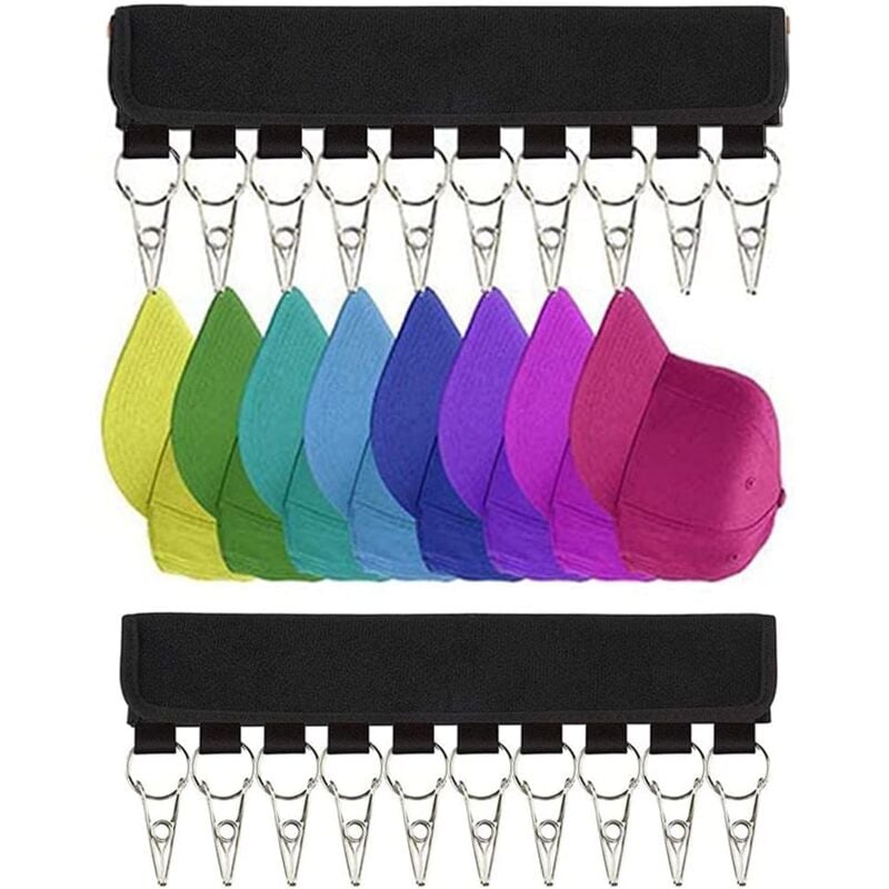 foto del prodotto organizer per cappellini da baseball in 2 pezzi, gancio per cappellini, organizer per cappellini da baseball, gancio per organizer per casco