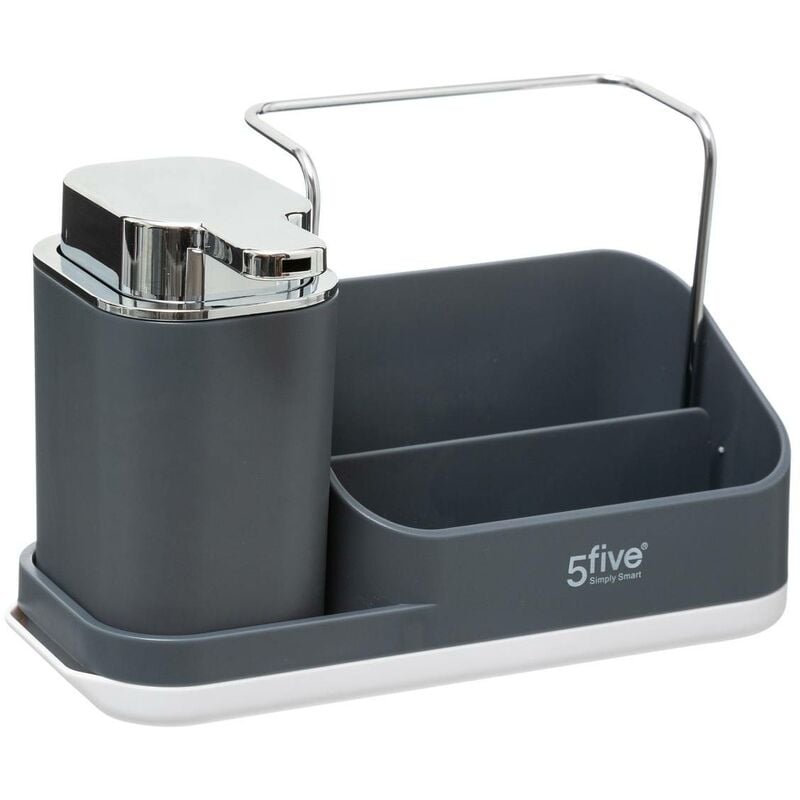 immagine 0 del prodotto organizer per lavello grigio neo con dispenser 300ml 5five