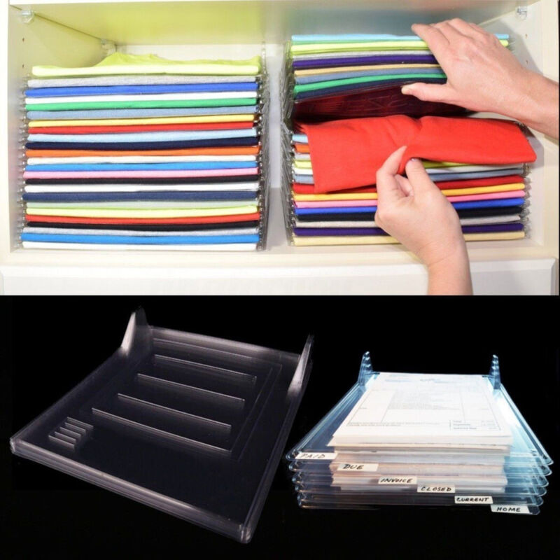 foto del prodotto organizer per magliette salvaspazio t shirt pieghevole cabina armadio cassetto trade shop traesio