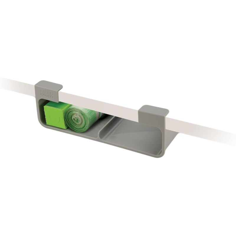 foto del prodotto organizer per pellicole, fogli e sacchetti sotto mensola cupboardstore, salvaspazio, grigio lablanc