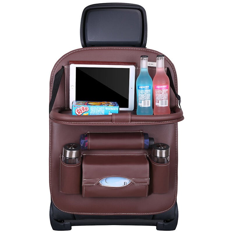 foto del prodotto organizer per seggiolino auto + ripiano, tavolino per auto, marrone