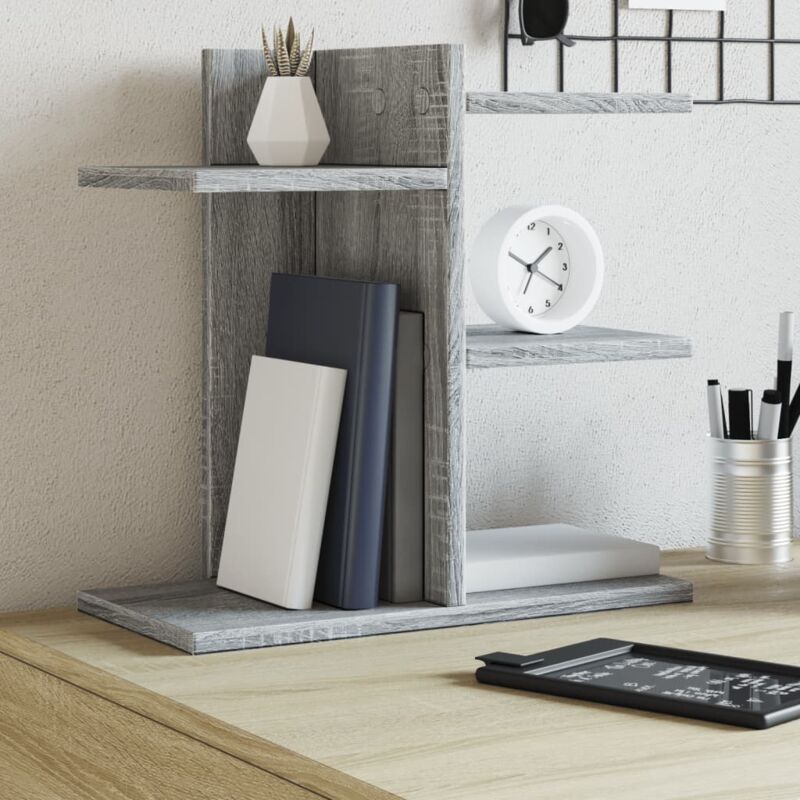 foto del prodotto organizer scrivania grigio sonoma 42x21,5x42 cm multistrato vidaxl