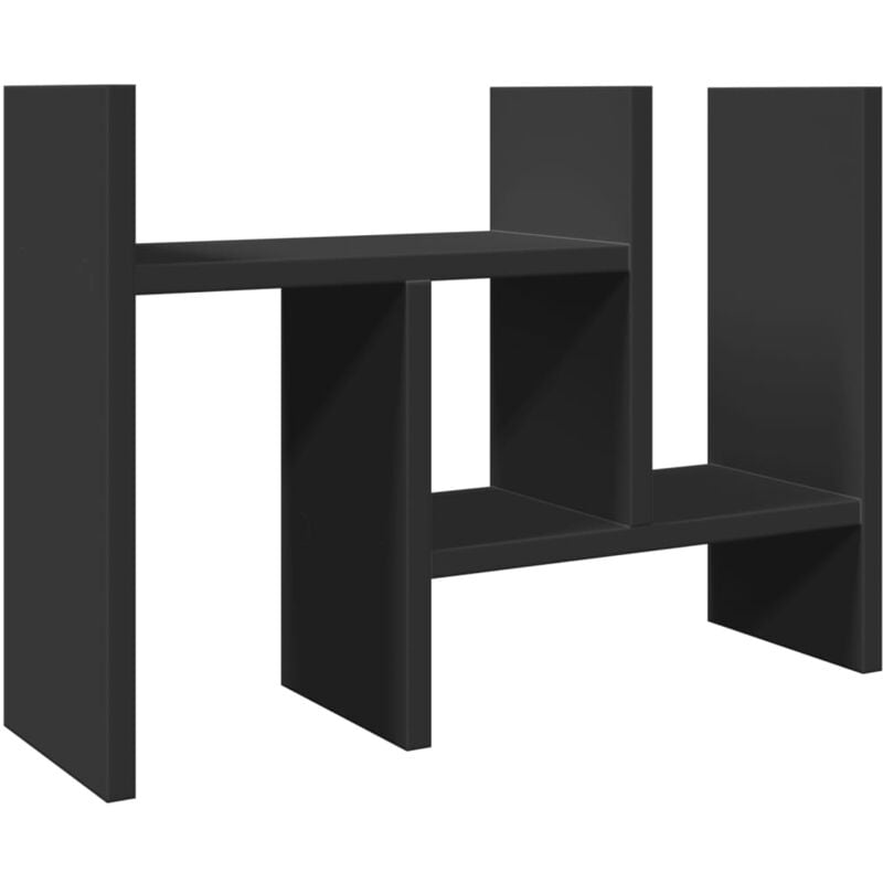 foto del prodotto organizer scrivania nero 34,5x15,5x35,5 cm in legno multistrato vidaxl