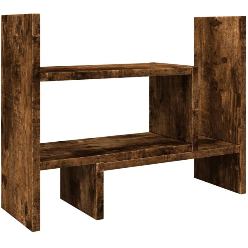 foto del prodotto organizer scrivania rovere fumo 38,5x17x39cm legno multistrato vidaxl