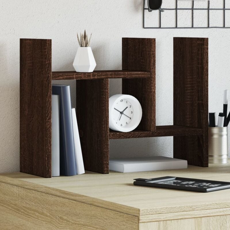 foto del prodotto organizer scrivania rovere marrone 34,5x15,5x35,5cm multistrato vidaxl