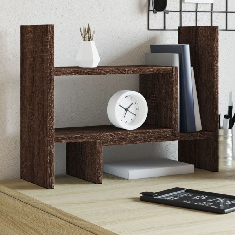 foto del prodotto organizer scrivania rovere marrone 38,5x17x39 legno multistrato vidaxl