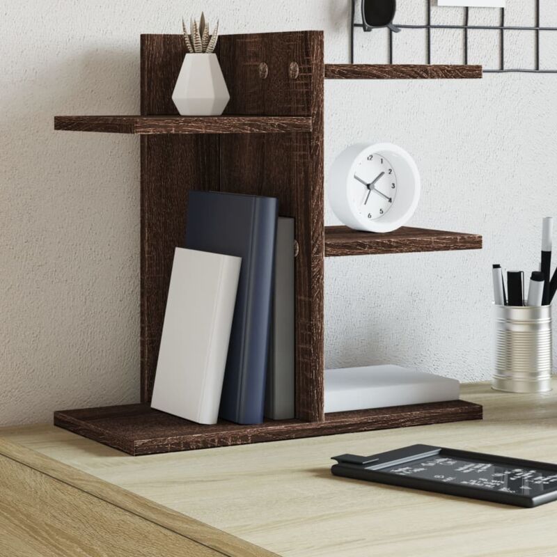 foto del prodotto organizer scrivania rovere marrone 42x21,5x42 cm multistrato vidaxl