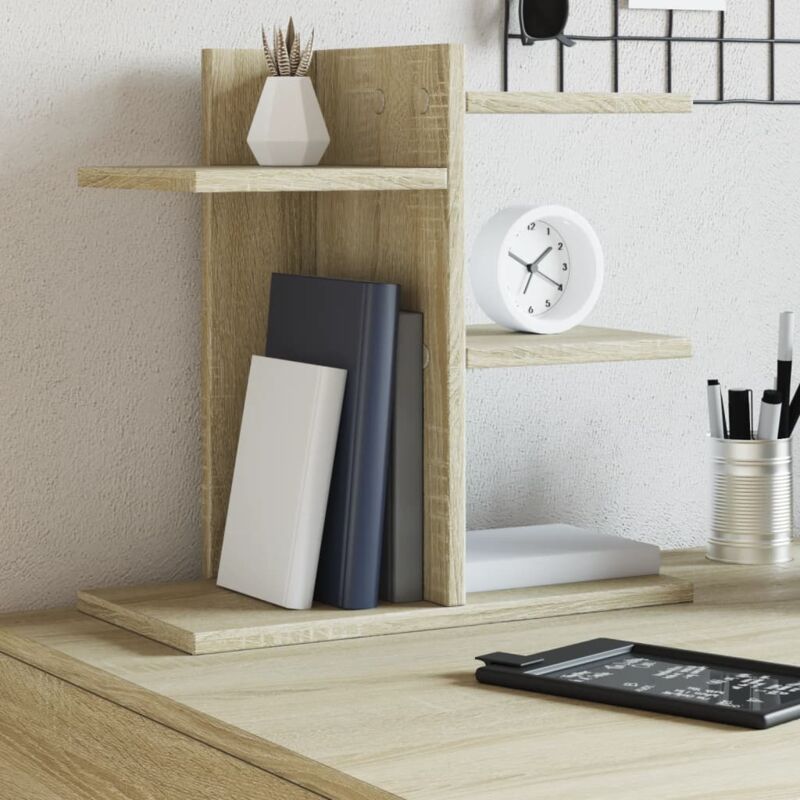 foto del prodotto organizer scrivania rovere sonoma 42x21,5x42 cm multistrato vidaxl