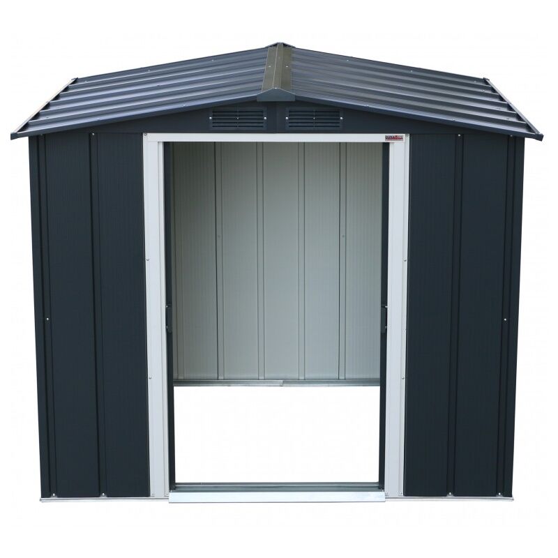 foto del prodotto organizza il tuo giardino casetta in metallo 6 x4 duramax by ezooza 1221 x 2020 x 1805 mm grigia perfetta nella tua oasi verde