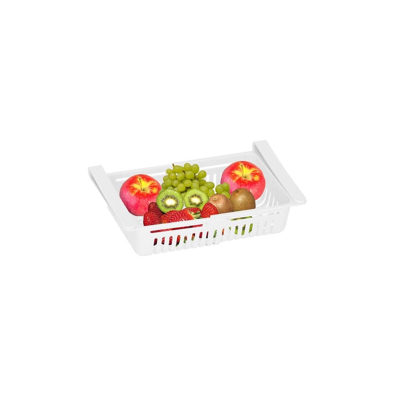 foto del prodotto organizzatore del frigorifero multifunzionale, inserto, contenitore bianco.